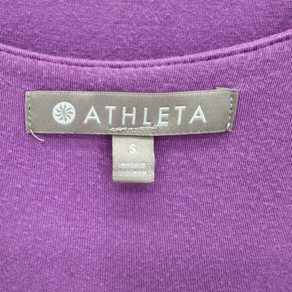 Athleta Santorini Midi Dress Size S Purple Travel Lounge Cozycore Preppy Bodycon - Picture 8 of 11